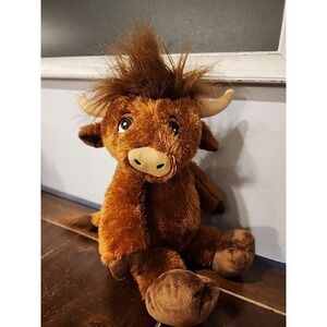 Progressive Plush Rowan Brown Heifer Highland Cow Plush 11" Bull Stuffed 2024